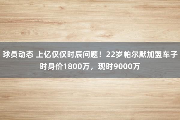 球员动态 上亿仅仅时辰问题！22岁帕尔默加盟车子时身价1800万，现时9000万